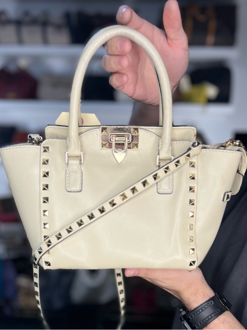 VALENTINO CREAM 2 WAY BAG